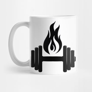 Black Flame with Black Free Weight Mug